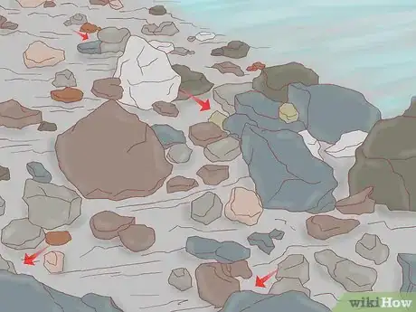 Step 3 Look for flint nodules in larger rocks.