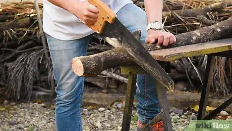 Step 5 Collect dry, brittle logs in a variety of sizes to act as fuelwood.