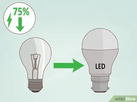Step 2 Switch your incandescent lightbulbs to LED bulbs.