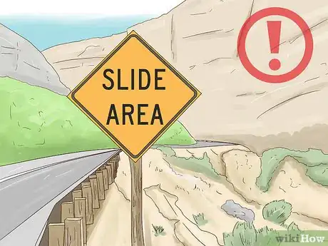 Step 2 Avoid the area where the landslide occurred.