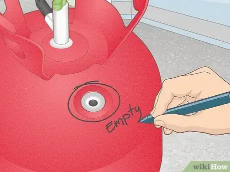 Step 5 Draw a circle around the hole and mark it as empty.