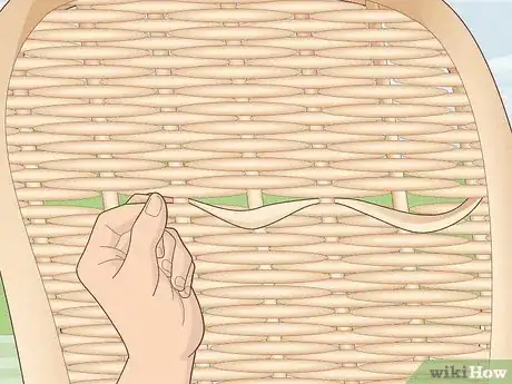 Step 6 Weave the rest of the new strand into your furniture.