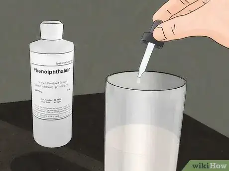 Step 3 Add phenolphthalein solution.